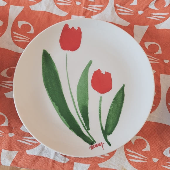 Vintage signed Tulips porcelain Amram's Toronto from Japan - Picture 2 of 10